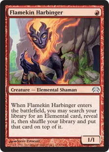 《炎族の先触れ/Flamekin Harbinger》[PCS] 赤U