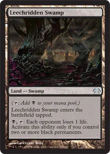《ヒル溜りの沼/Leechridden Swamp》[PCS] 土地U