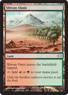 《シヴのオアシス/Shivan Oasis》[PCS] 土地U