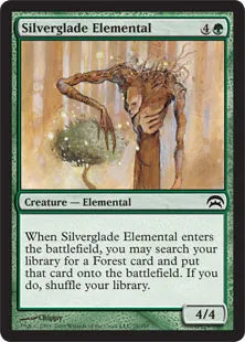 《シルバーグレイド峡谷の精霊/Silverglade Elemental》[PCS] 緑C