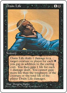 《生命吸収/Drain Life》[4ED] 黒C