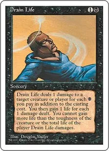 《生命吸収/Drain Life》[4ED] 黒C