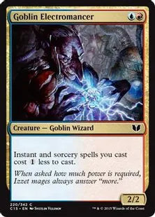 《ゴブリンの電術師/Goblin Electromancer》[C15] 金C