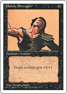 《邪悪なる力/Unholy Strength》[4ED] 黒C