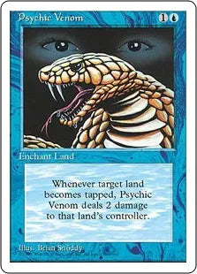《地の毒/Psychic Venom》[4ED] 青C
