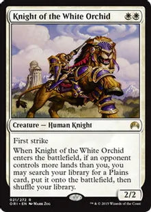 《白蘭の騎士/Knight of the White Orchid》[ORI] 白R