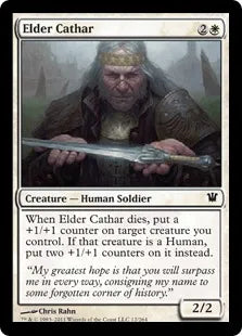《上座の聖戦士/Elder Cathar》[ISD] 白C