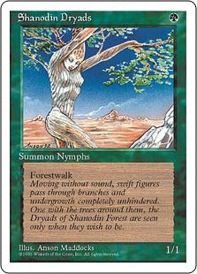 《シャノーディンのドライアド/Shanodin Dryads》[4ED] 緑C