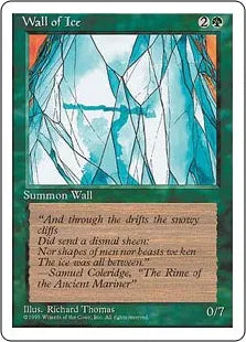《氷の壁/Wall of Ice》[4ED] 緑U