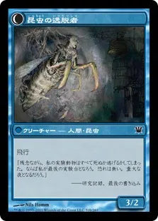 《秘密を掘り下げる者/Delver of Secrets》/《昆虫の逸脱者/Insectile Aberration》[ISD] 青C