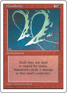《魔力のとげ/Manabarbs》[4ED] 赤R