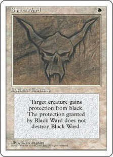 《黒の護法印/Black Ward》[4ED] 白U