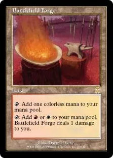 《戦場の鍛冶場/Battlefield Forge》[APC] 土地R