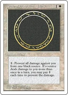 《黒の防御円/Circle of Protection: Black》[4ED] 白C