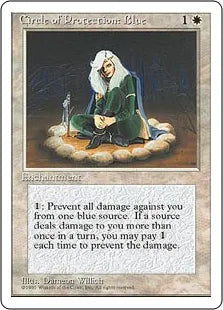 《青の防御円/Circle of Protection: Blue》[4ED] 白C