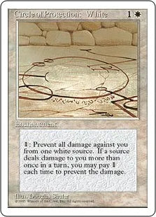 《白の防御円/Circle of Protection: White》[4ED] 白C