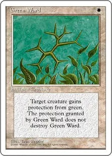 《緑の護法印/Green Ward》[4ED] 白U