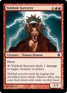 《ヴァルショクの魔術師/Vulshok Sorcerer》[FAL] 赤C