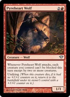 《紅蓮心の狼/Pyreheart Wolf》[DKA] 赤U