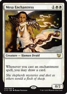《メサの女魔術師/Mesa Enchantress》[C15] 白R