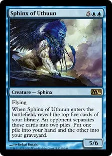 《ウスーンのスフィンクス/Sphinx of Uthuun》[M13] 青R