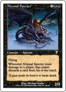 《深淵の死霊/Abyssal Specter》[7ED] 黒U