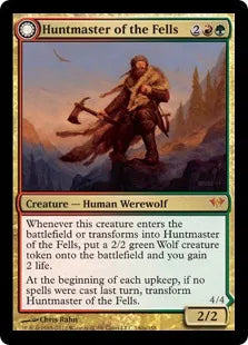 《高原の狩りの達人/Huntmaster of the Fells》/《高原の荒廃者/Ravager of the Fells》[DKA] 金R