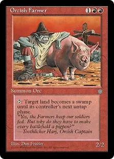 《オークの農夫/Orcish Farmer》[ICE] 赤C