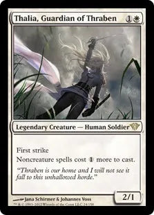 《スレイベンの守護者、サリア/Thalia, Guardian of Thraben》[DKA] 白R