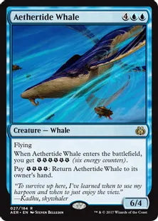 《霊気海嘯の鯨/Aethertide Whale》 [AER] 青R