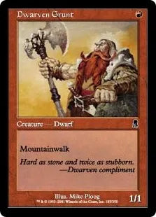 《ドワーフの兵卒/Dwarven Grunt》[ODY] 赤C