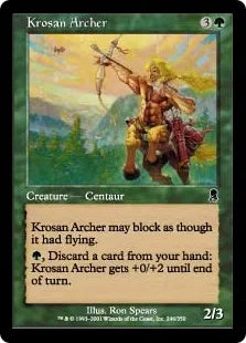 《クローサの射手/Krosan Archer》[ODY] 緑C