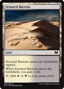 《磨かれたやせ地/Scoured Barrens》[C15] 土地C