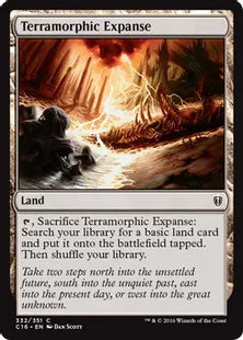 《広漠なる変幻地/Terramorphic Expanse》[C16] 土地C