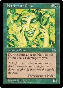 《イラクサの牙のジン/Nettletooth Djinn》[MIR] 緑U