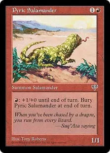 《紅蓮のサラマンダー/Pyric Salamander》[MIR] 赤C