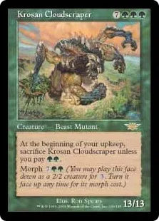《クローサの雲掻き獣/Krosan Cloudscraper》[LGN] 緑R