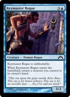 《鍵達人のならず者/Keymaster Rogue》[GTC] 青C