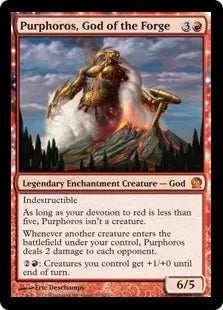 《鍛冶の神、パーフォロス/Purphoros, God of the Forge》[THS] 赤R