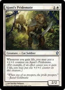 《アジャニの群れ仲間/Ajani's Pridemate》[C13] 白U