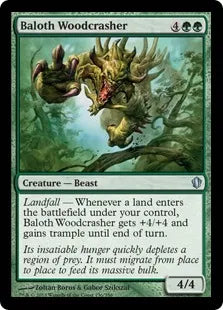 《ベイロスの林壊し/Baloth Woodcrasher》[C13] 緑U