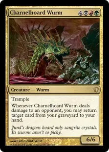 《納骨蔵のワーム/Charnelhoard Wurm》[C13] 金R