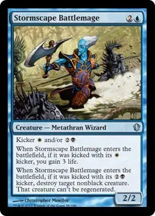 《嵐景学院の戦闘魔道士/Stormscape Battlemage》[C13] 青U