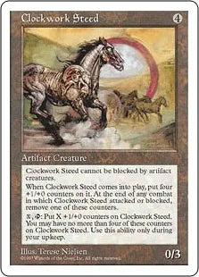 《機械仕掛けの駿馬/Clockwork Steed》[5ED] 茶U