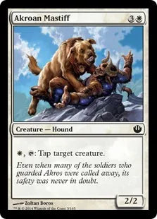 《アクロスの猛犬/Akroan Mastiff》[JOU] 白C