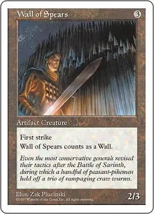《槍の壁/Wall of Spears》[5ED] 茶C