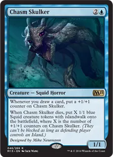 《地割れ潜み/Chasm Skulker》[M15] 青R