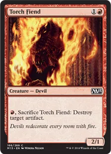 《松明の悪鬼/Torch Fiend》[M15] 赤C