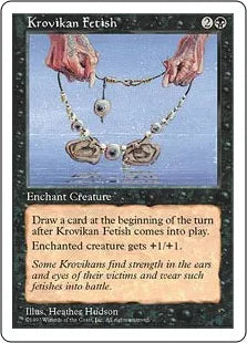 《クロヴの呪物/Krovikan Fetish》[5ED] 黒C