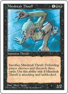 《精神攪乱スラル/Mindstab Thrull》[5ED] 黒C